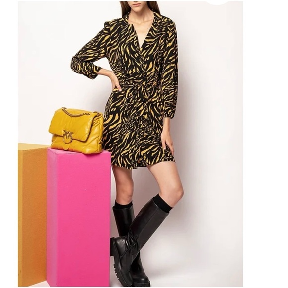 PINKO zebra blazer dress in nokota NWT - Picture 1 of 16